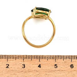 304 Stainless Steel Pave Cubic Zirconia Finger Rings for Women&nbsp;SA-CBAABBA-08C-G