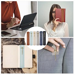 6Pcs 6 Colors Imitation Leather Pen Holder&nbsp;ABAG-CP0001-15C