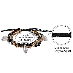 Sparkling Glass Seed Beads 5 Layered Anklet&nbsp;AJEW-SW00006-04