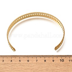 304 Stainless Steel Open Cuff Bangles for Women&nbsp;BJEW-Z083-02G-05