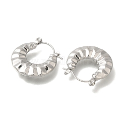 304 Stainless Steel Croissant Hoop Earrings for Women&nbsp;EJEW-S227-66P