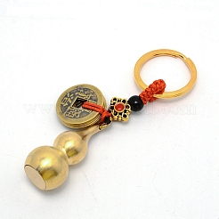 Zinc Alloy Copper Cash Keychains&nbsp;KEYC-WH0018-13G