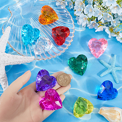 10Pcs 10 Colors Transparent Acrylic Beads&nbsp;TACR-SP0001-16
