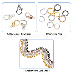 DIY Iron Chains Necklaces Making Kits&nbsp;DIY-TA0013-17
