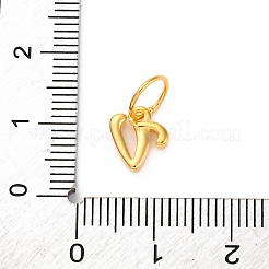 925 Sterling Silver Letter Charms with Jump Rings&nbsp;LS-STER-R008-01G-V