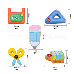20Pcs 5 Style Resin Cabochons&nbsp;RESI-CJ0001-154