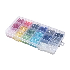 18 Colors Electroplate Glass Beads&nbsp;EGLA-X0006-03B-4mm