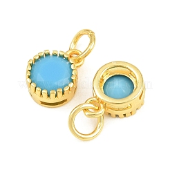 Brass Pave Cubic Zirconia Charms&nbsp;CU-CBA3D67-02G