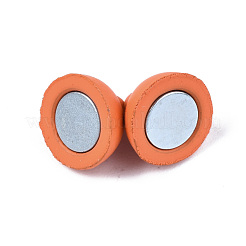 Spray Painted Alloy Magnetic Clasps with Loops&nbsp;PALLOY-T080-20-NR