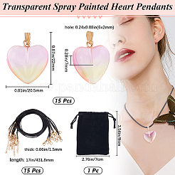 Valentine's Day DIY Pendant Necklaces Making Kits&nbsp;DIY-BBC0002-15B