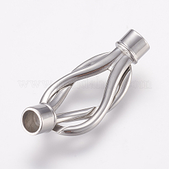 Tarnish Resistant 304 Stainless Steel Magnetic Clasps with Glue-in Ends&nbsp;STAS-L189-13P