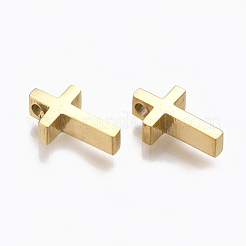 304 Stainless Steel Tiny Cross Charms&nbsp;STAS-T041-07G