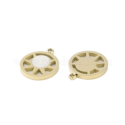 Natural Shell Charms&nbsp;STAS-P366-16G