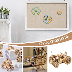 40Pcs 2 Styles Unfinished Blank Wooden Wheel Pendants Set for Painting Arts&nbsp;HJEW-OC0001-44