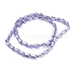 Electroplated Synthetic Magnetic Hematite Beads Strands&nbsp;G-C248-G01-6x12mm