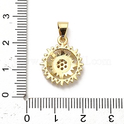 Brass Micro Pave Cubic Zirconia Pendants&nbsp;KK-C112-01G