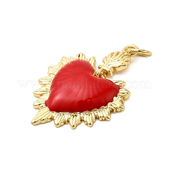 Brass Enamel Pendants&nbsp;KK-P303-03G