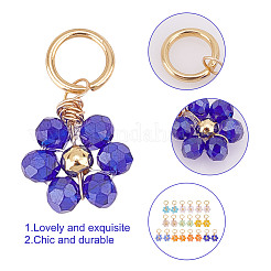 40Pcs 10 Colors Electroplate Glass Pendants&nbsp;PALLOY-GO00014