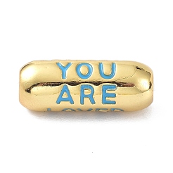 Eco-Friendly Brass Enamel Beads&nbsp;KK-C220-06G