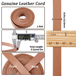 2M Flat Leather Cord&nbsp;LC-WH0007-07B-02