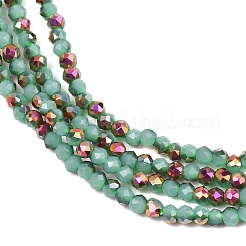 Electroplate Glass Beads Stradns&nbsp;EGLA-H114-01O