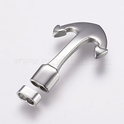 Tarnish Resistant 304 Stainless Steel Hook Clasps&nbsp;STAS-F122-28P