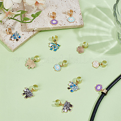 12Pcs 6 Style Alloy Enamel Stethoscope Pendant Decorations&nbsp;HJEW-OC00170