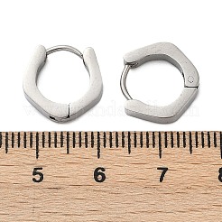 304 Stainless Steel Polishing Effect Hoop Earrings&nbsp;EJEW-M001-35P
