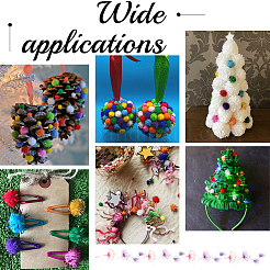 120Pcs Handmade DIY Doll Craft Pom Pom Balls&nbsp;FABR-SC0001-01D-03