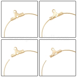 40Pcs 4 Styles 304 Stainless Steel Earring Hooks & Hoop Earring Findings&nbsp;STAS-CJ0002-38