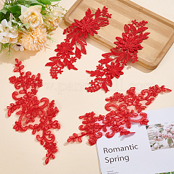 2 Pairs 2 Colors Polyester Ornament Accessories&nbsp;DIY-HY0001-99