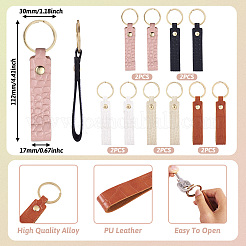 10Pcs 5 Colors PU Leather Keychain&nbsp;KEYC-TA0001-33