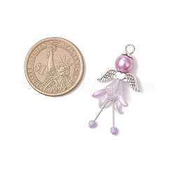 Alloy Acrylic Angel Pendants&nbsp;PALLOY-JF04141