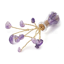 Natural Mixed Gemstone Chips Tree of Life Decorations&nbsp;AJEW-JD00013