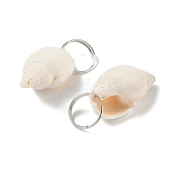 Natural Spiral Shell Pendants&nbsp;SHEL-K006-68B