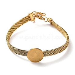 304 Stainless Steel Watch Band Chain Bracelets for Women&nbsp;BJEW-G770-01B-G