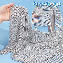 Aluminum Rhinestone Mesh Wrap Roll&nbsp;FIND-WH0421-128S