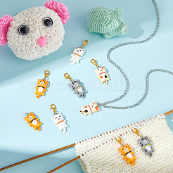 Cat Pendant Stitch Markers&nbsp;HJEW-AB00444