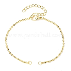 3Pcs 3 Colors Stainless Steel Cable Chain Bracelet Making&nbsp;AJEW-JB01231