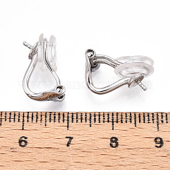 925 Sterling Silver Clip-on Earring Findings&nbsp;STER-T008-155P