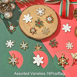 16Pcs 8 Styles Alloy Enamel with Rhinestone Pendants&nbsp;FIND-YW0005-88