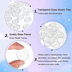 30Pcs Transparent Glass Mosaic Tiles&nbsp;DIY-OC0009-39A