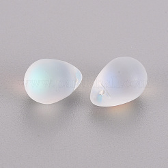 Transparent Spray Painted Glass Charms&nbsp;GLAA-T016-37-C01