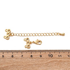 Brass Micro Pave Clear Cubic Zirconia Chain Extender&nbsp;KK-A214-35G