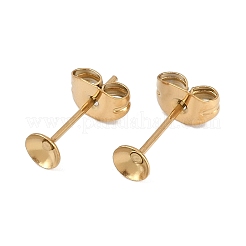 304 Stainless Steel Stud Earring Findings&nbsp;STAS-D389-03B-G