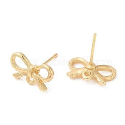 Bowknot Alloy Stud Earring Findings&nbsp;PALLOY-Q447-03LG