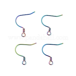304 Stainless Steel Earring Hooks Ion Plating(IP)&nbsp;STAS-F227-28-MC