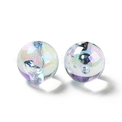 UV Plating Rainbow Iridescent Acrylic Beads&nbsp;TACR-D010-01A
