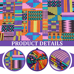 Plain Geometric Printed Polyester Fabric&nbsp;DIY-WH0430-584A