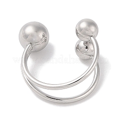 Non-Tarnish 304 Stainless Steel Round Cuff Rings for Women&nbsp;RJEW-G315-05P